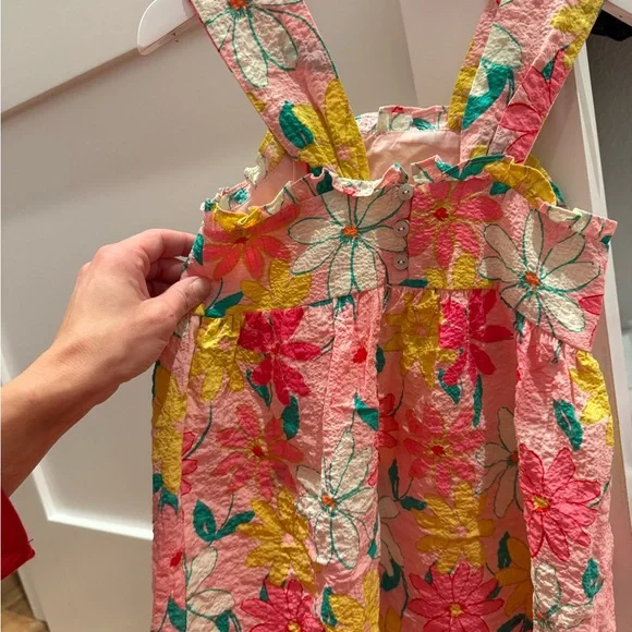 Floral Pink and Yellow Kids Dress Zara - Picture 3 of 3